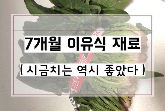  [7개월 이유식 재료] 뽀빠이 시금치는 역시 좋았다, 배추, 양상추, 케일