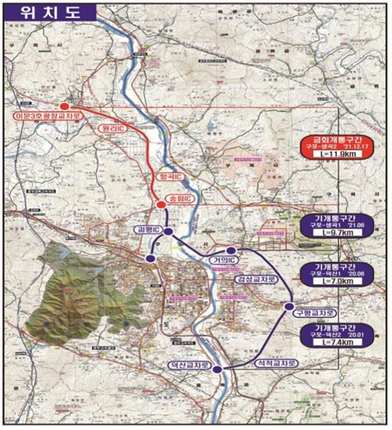 연말까지 전국 9개 지역 국도건설 사업 구간 개통_국토교통부