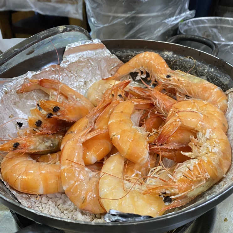  부산 새우까는집에서 새우무한리필로 회,구이,장,튀김까지!