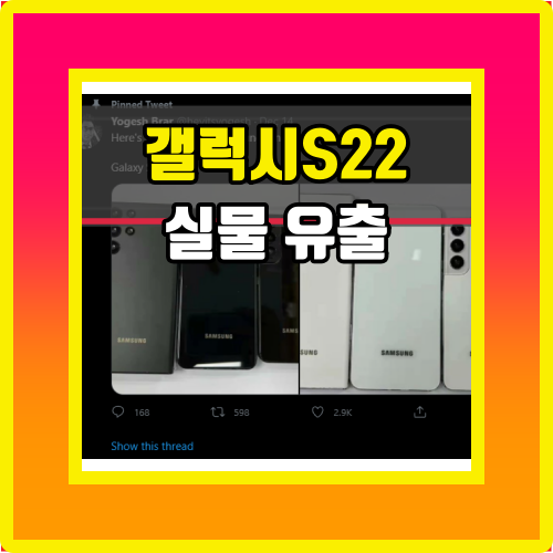  갤럭시S22 울트라 실물 목각 영상 유출