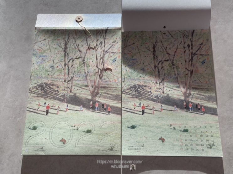  일러스트 벽걸이 달력 추천 ‘2022년 이규태 작가 그림 달력’ 후기