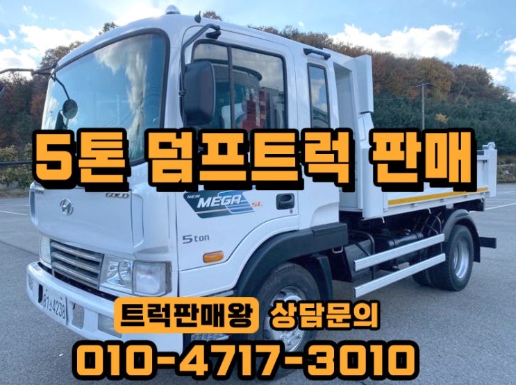  5톤 덤프트럭 판매해요 225마력 정품덤프