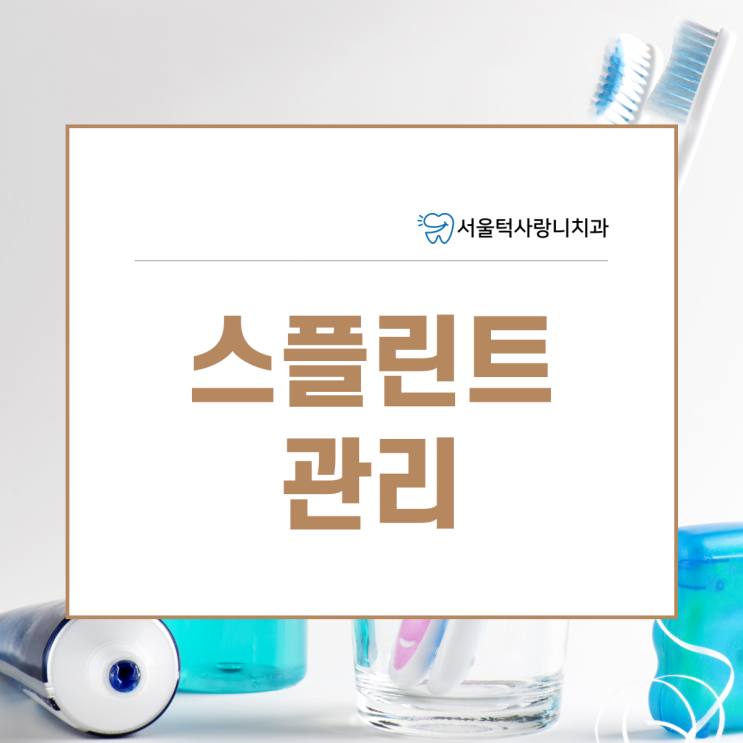  스플린트 관리 및 주의사항 (분당 턱관절치료)