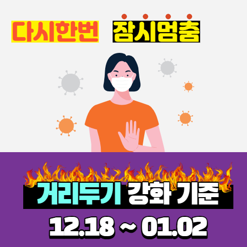  사회적 거리두기 강화 기준 알아보기(12.18~01.02)
