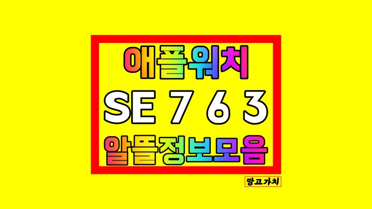 애플워치 싸게사는법 : SE 7 6 3 세대 다양한 알뜰정보