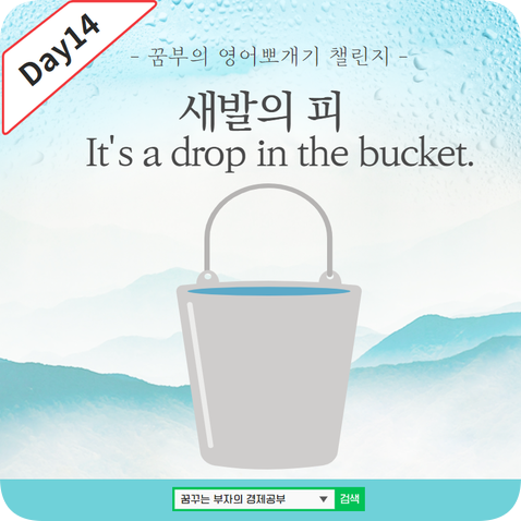  Day14 : 새발의 피 영어로?