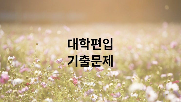  대학별 편입기출문제 모음