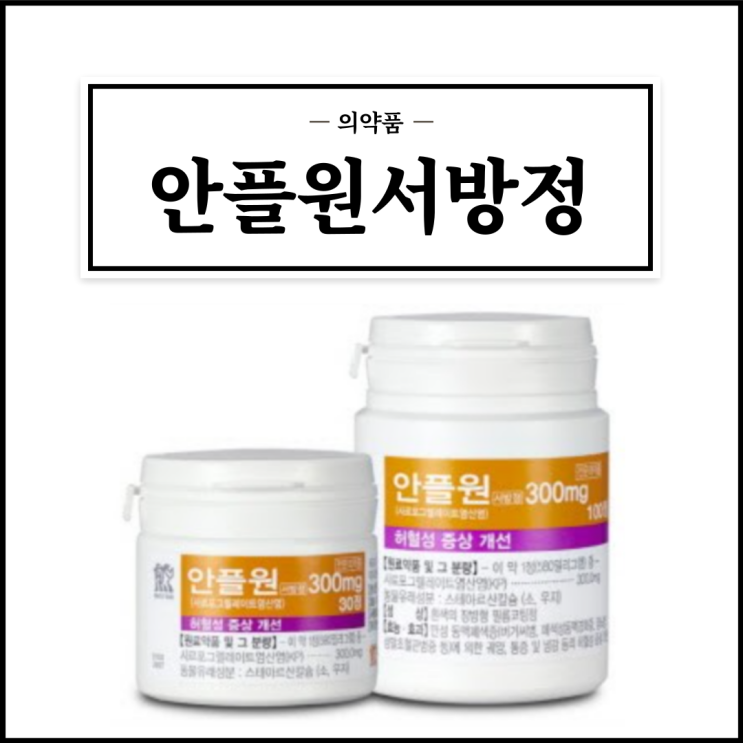  안플원서방정 300mg, 효능효과/복용법/부작용/주의사항 등 간단정리