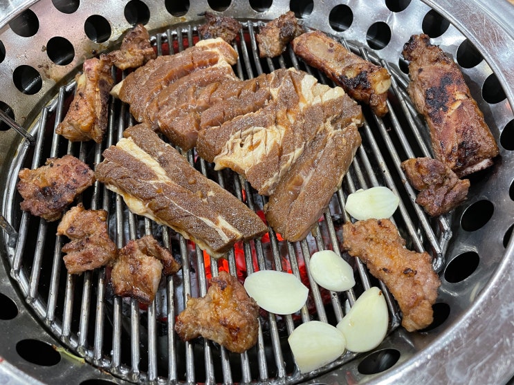 명*진*갈비보다 쩌는 가성비 한돈 돼지갈비, 안지랑역 맛집 숯불촌석기시대 다녀옴