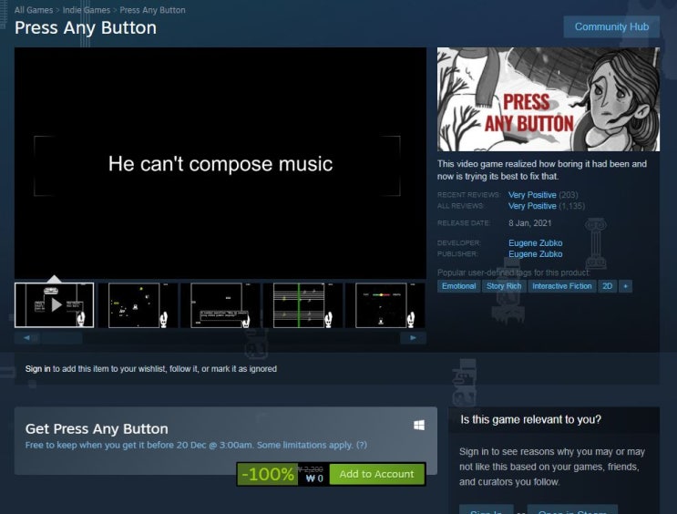 스팀 프레스 애니 버튼 게임 무료등록 정보 STEAM Press Any Button 스팀 프레스 애니 버튼 게임 무료등록 정보 STEAM Press Any Button