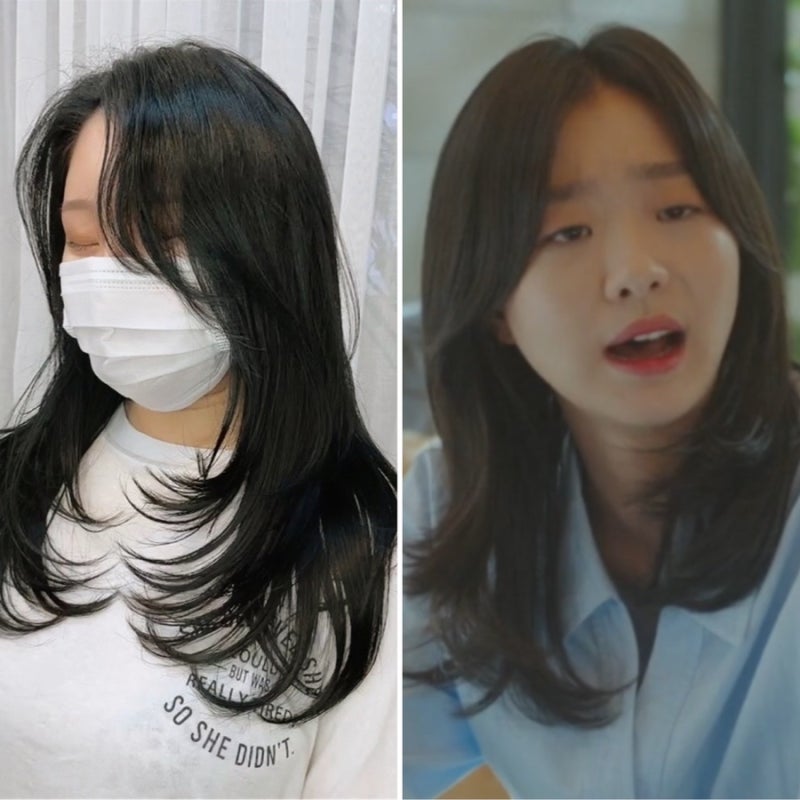 김다미 중단발레이어드컷 국연수 머리 공작 헤어