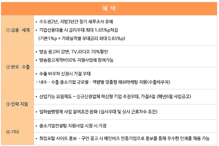  [ 메인비즈 인증 ] 핵심 개념 절차 및 효과 이해 하기