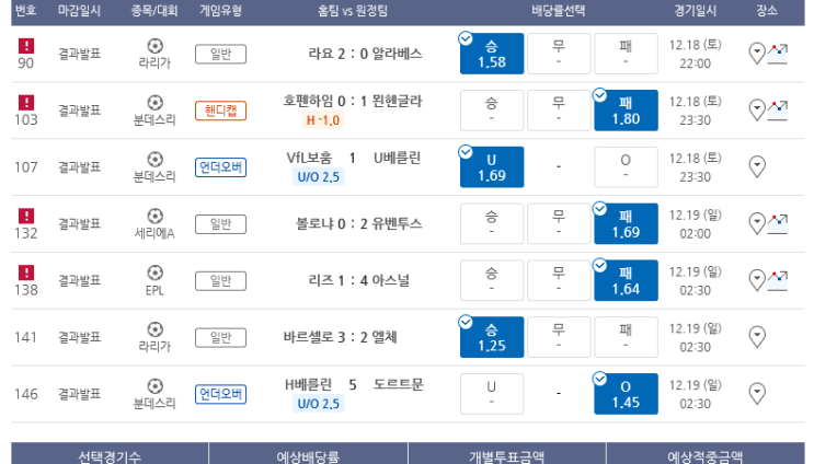 프로토 Proto 토요일 경기 적중 몇장