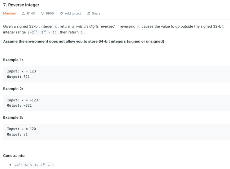 [LeetCode] Reverse Integer (JavaScript)
