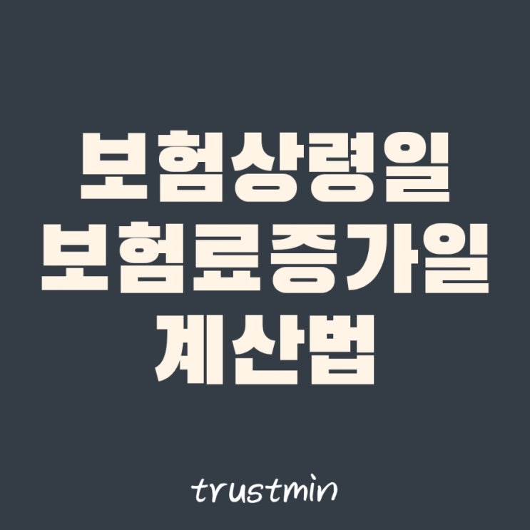  나만 몰랐던 보험나이 계산법 및 중요성 (Feat.보험상령일 이해하기)