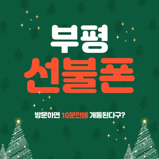  부평선불폰 여기로 방문하면 10분만에 개통됩니다