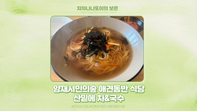  양재 시민의 숲 근처 애견 동반되는 산밑에 국수, 분위기 좋아요!