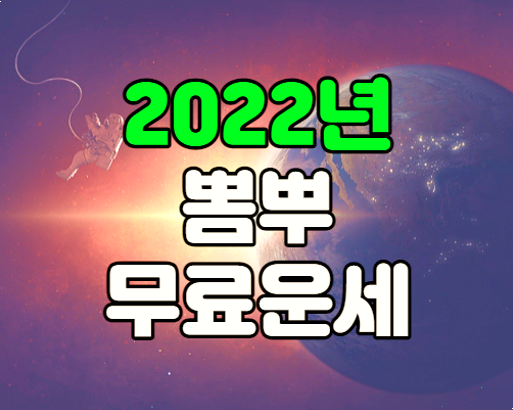 뽐뿌 무료운세 2022년 신년 사주 이용하기