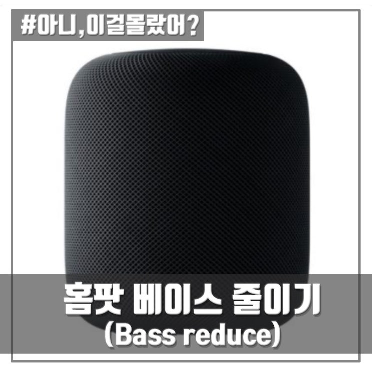  홈팟 베이스 줄이기 (Bass reduce)