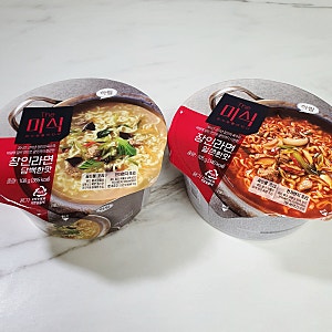 더미식 장인라면 컵라면 두가지맛 비교해 봤어요
