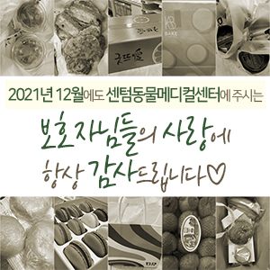  2021년 12월에도 센텀동물메디컬센터에 주시는 보호자님들의 사랑에 항상 감사드립니다 (부산 분과전문진료 동물병원)