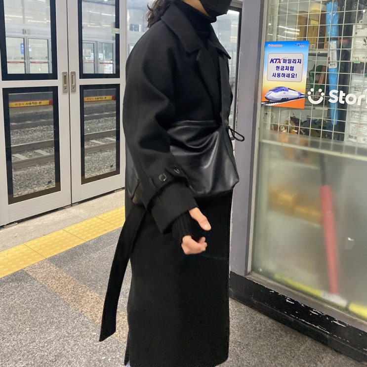  브랜디_제이블린 여자오버핏 겨울코트 구매휴기_10만원이하코트추천