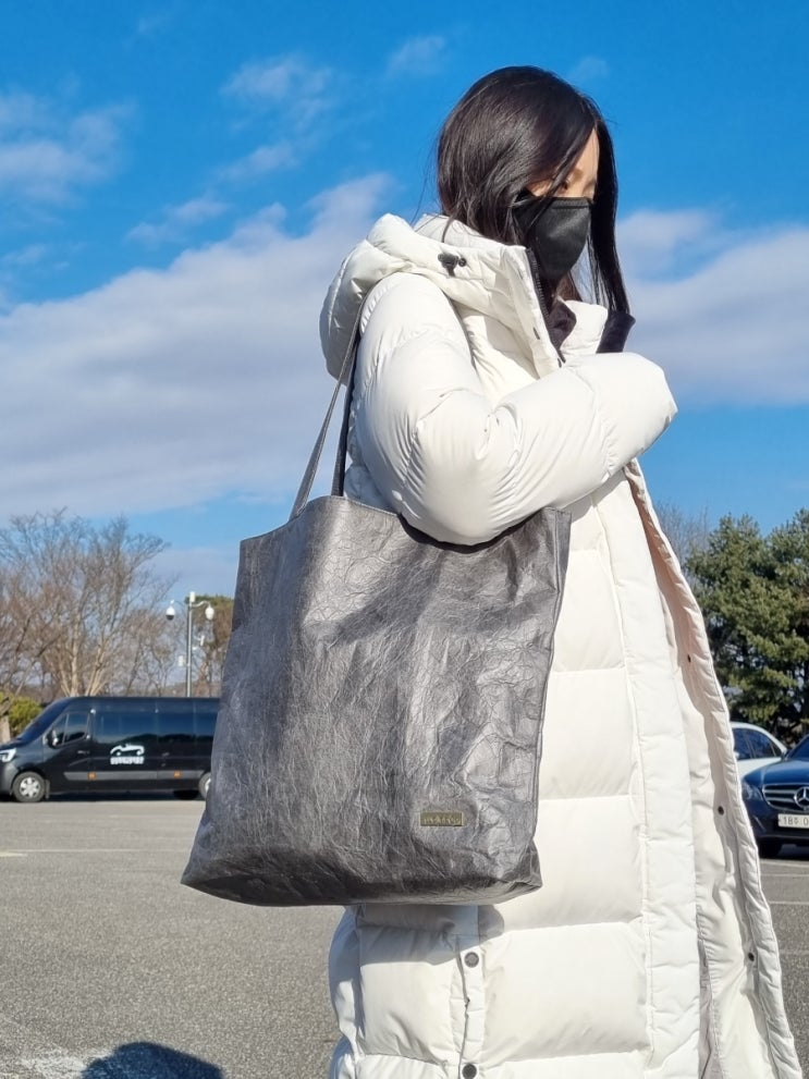  왈라루 데일리 에코 숄더백 빅사이즈 에코백 비건이라구