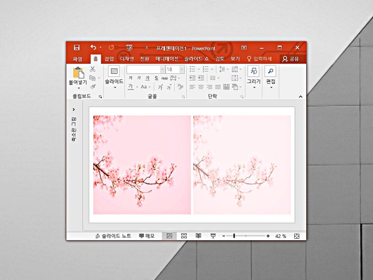 ppt 그림 투명도 파워포인트 사진 자르기 간단해요! ppt 그림 투명도 파워포인트 사진 자르기 간단해요!