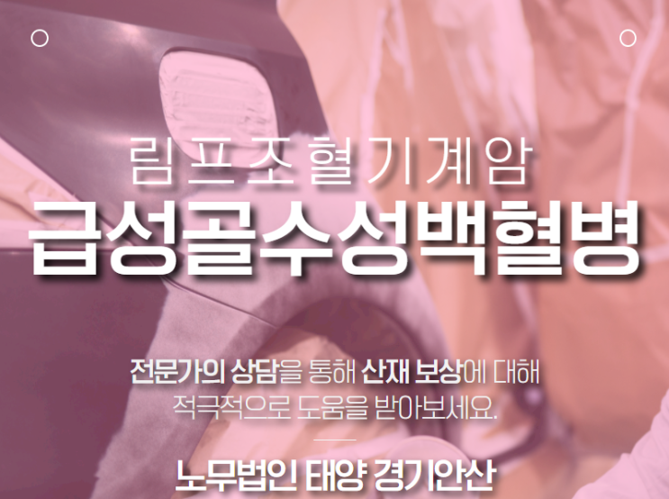  화성 산재노무사 : 자동차 도장직 급성 골수성백혈병 산재 승인