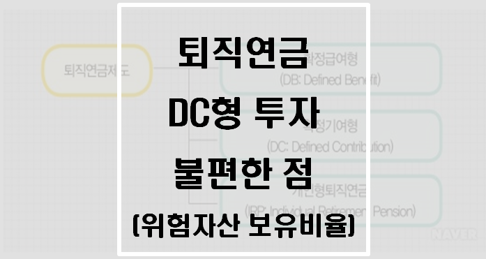  퇴직연금 DC형 투자 불편한 점(위험자산 보유비율 70%)