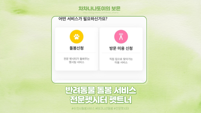  반려동물 돌봄 서비스 전문 펫시터가 있는 펫트너. 고양이, 강아지 다 가능해요!