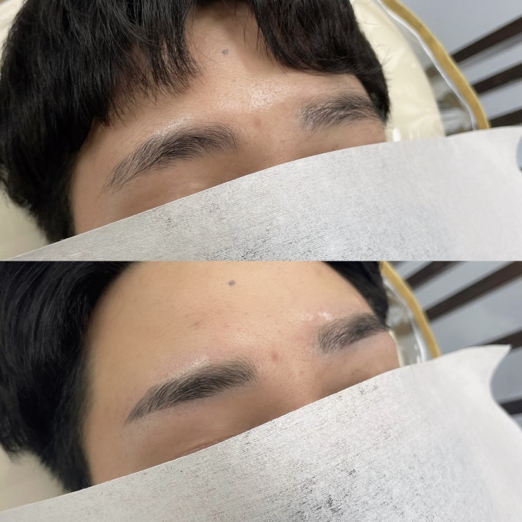  천안 남자 자연 눈썹문신 티나지 않고 자연스럽게