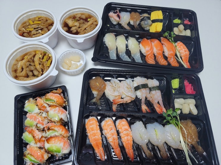  군포 산본역 초밥 맛집 청렴스시 배달 후기 with.우동, 롤초밥