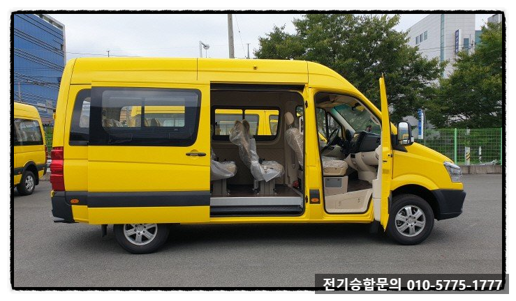  15인승 어린이통학버스 전기승합버스로~ 제이제이모터스(JJ모터스) 브이버스60(VBUS60)/전기밴/캠핑카 사전접수