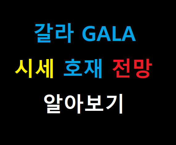  갈라코인 GALA  시세 전망 12월호재