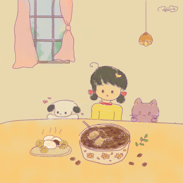  [손그림/일러스트]오늘은 동짓날!