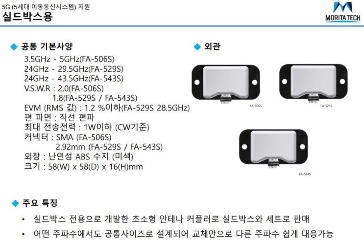  모리타텍 5G 실드박스용 안테나 커플러
