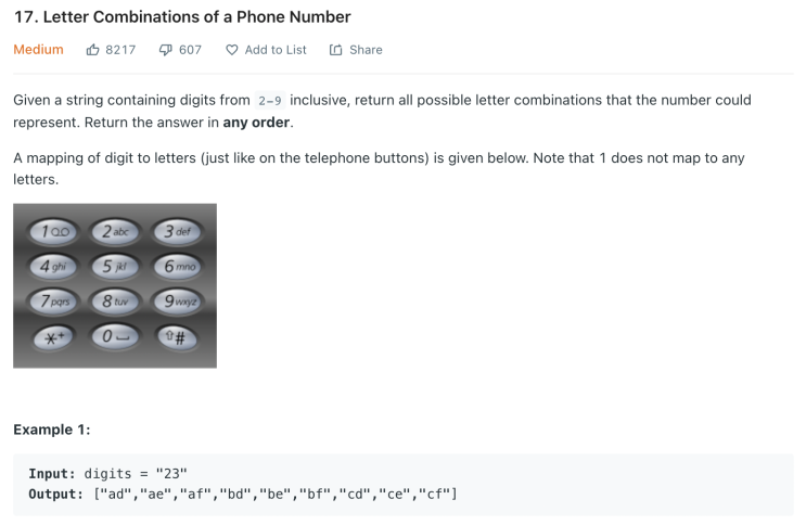 [LeetCode] Letter Combinations of a Phone Number (JavaScript)