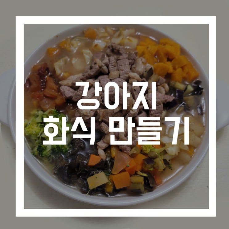  강아지 화식 자연식 습식사료 만들기