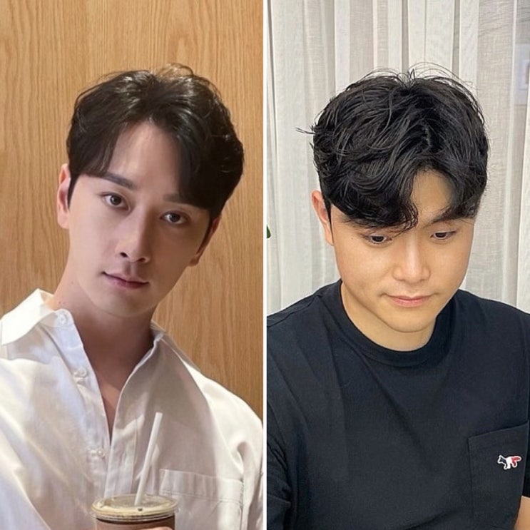  남자시스루애즈펌-쇼윈도 황찬성 가르마펌 헤어스타일