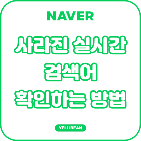  [실시간검색어] 사라진 실시간 검색어 어떻게 확인할까?