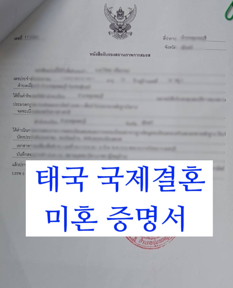 태국여자_불법체류자 국제결혼 및 혼전_외국인자녀출생(인지)신고 태국현지 서류대행(태국미혼증명서_출생증명서_개명_개성_이혼증명서)_결혼비자F6