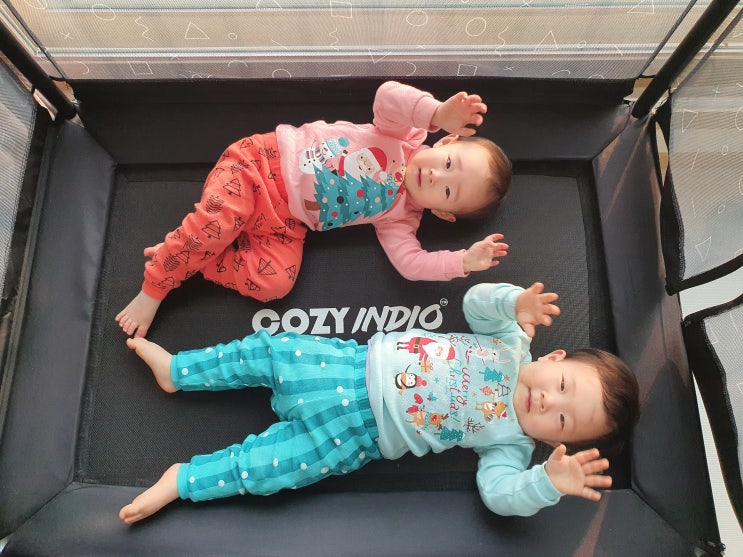  쌍둥이선물 코지 인디오 직사각형 트램폴린