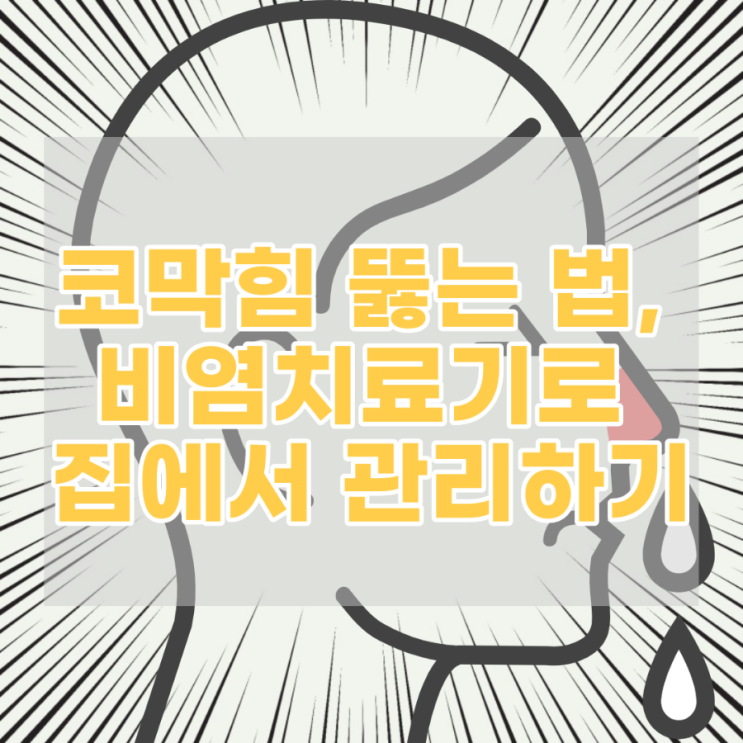  내성생기는 비염약 없이 알레르기비염치료기 코에픽으로 코막힘 뚫는 법