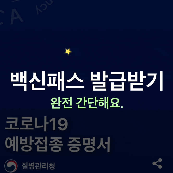  백신패스 발급 초간단하게 알려드려요
