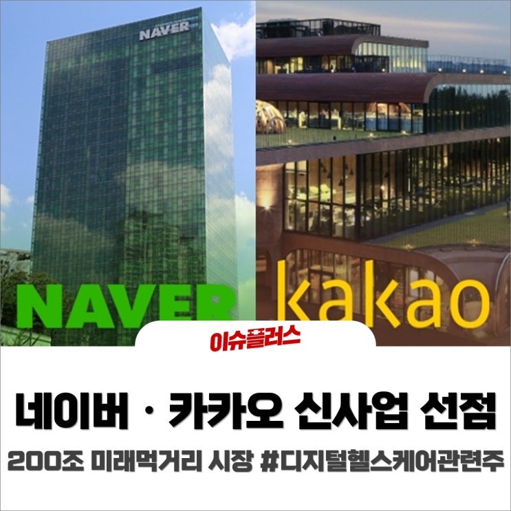  네이버ㆍ카카오 신사업 선점, 200조 미래먹거리 시장은?