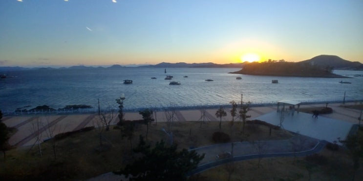  여수 웅천동 일몰, 여수만 두력도 일몰, 여수노을맛집