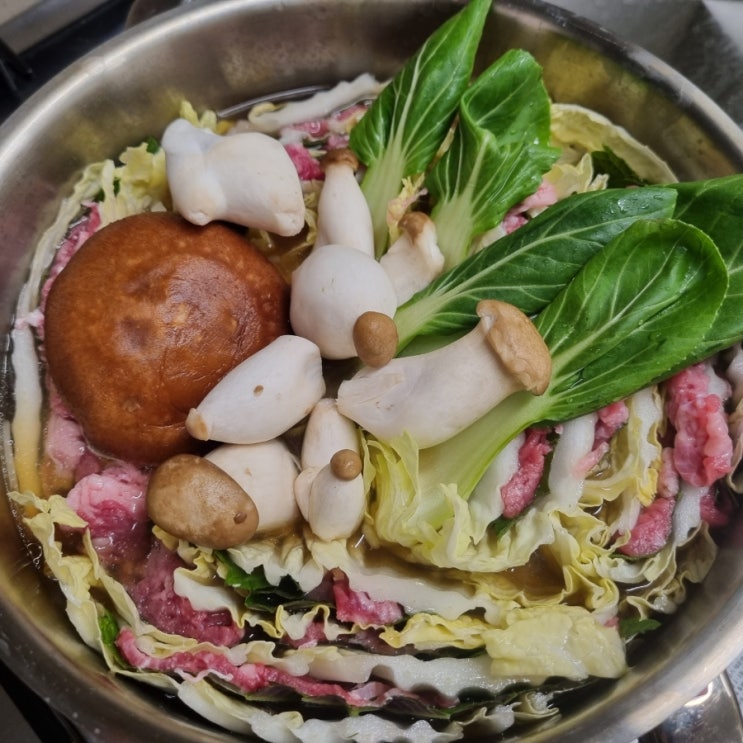  밀푀유나베 밀키트, 프레시지 밀키트, 배민B마트이용후기, 인덕션레인지 셔프레