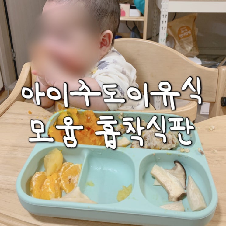 [내돈내산] 모윰 실리콘 트레이 흡착 유아 식판 솔직 장단점 후기/아이주도이유식 식판