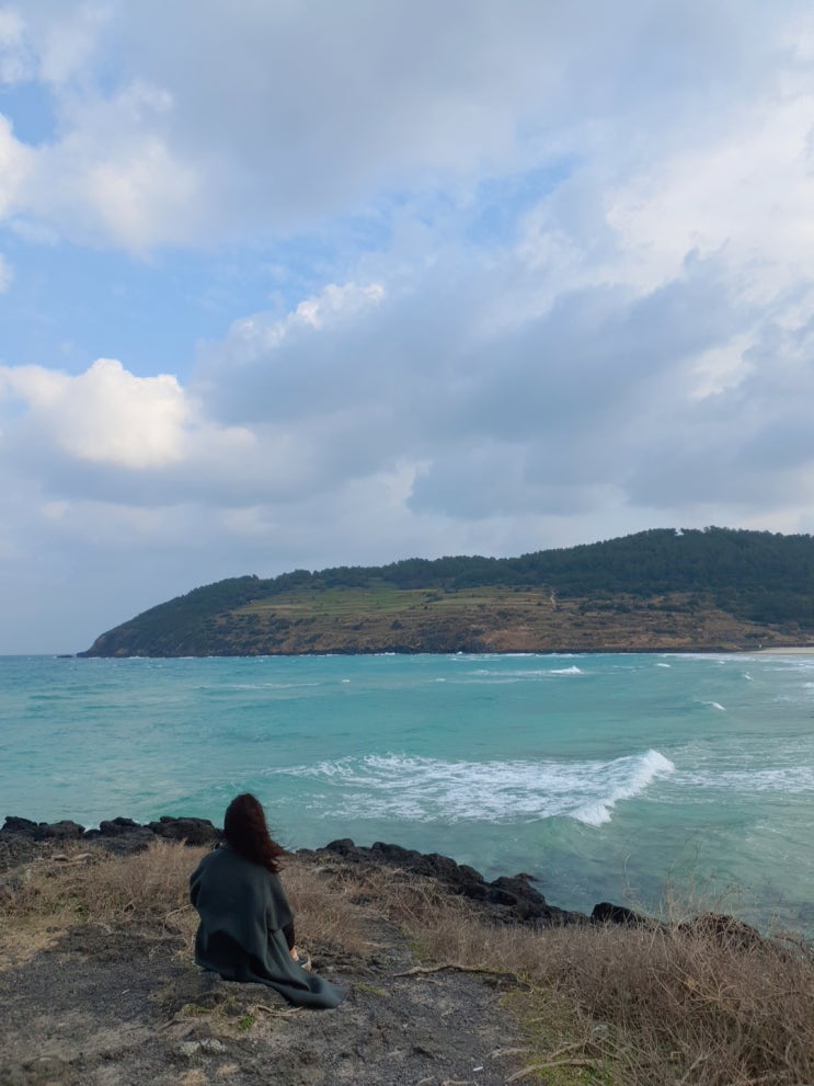  제주 함덕 해수욕장 겨울바다 풍경